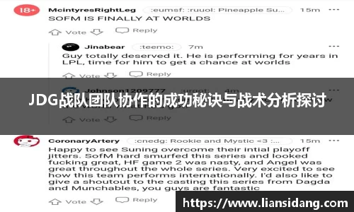 JDG战队团队协作的成功秘诀与战术分析探讨